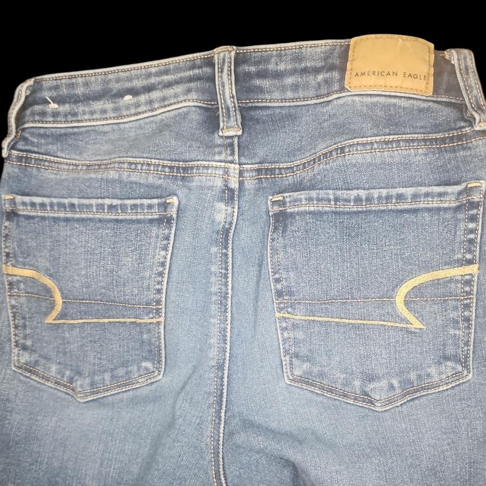 American Eagle Super 360 Next Level Stretch Hi-Rise Jegging Jeans Size 0 Regular - Picture 4 of 7